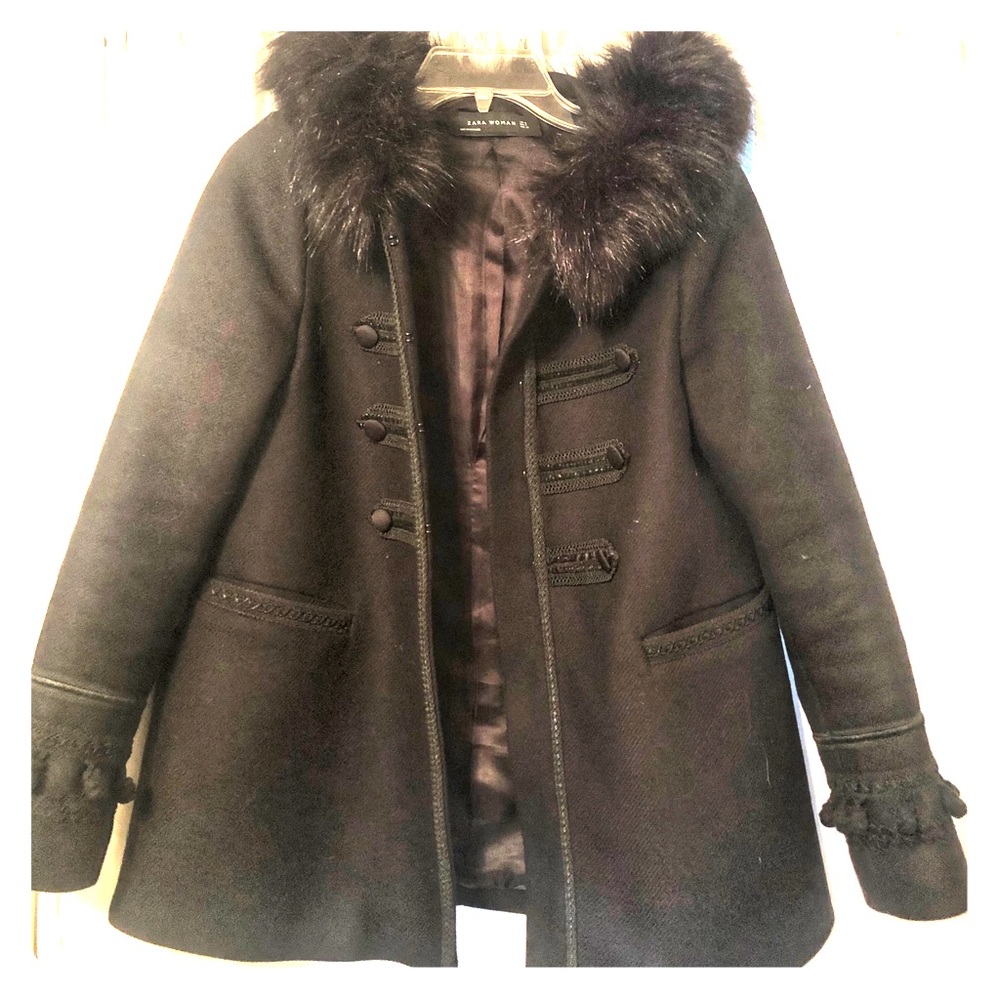 Zara Wool Hooded Jacket - Picture 3 of 8